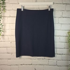 MM LAFLEUR CLASSIC NAVY PENCIL SKIRT LINED BUSINESS SIDE ZIP WOMENS 6